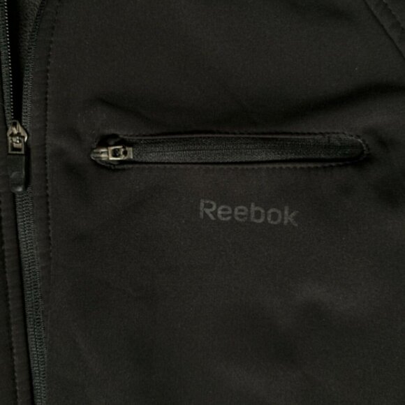 Reebok Womens M Black Full Zip Jacket Toggle Waist Zip Pockets Inner Pockets 41B - Picture 5 of 9